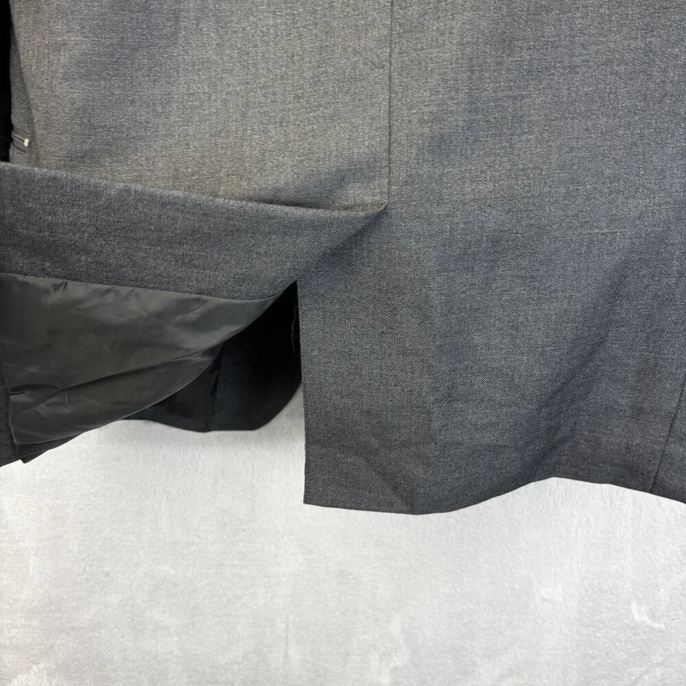 American Rag Cie Blazer Jacket Mens Medium Slim Fit Gray Sport Coat‎ Zip Pockets
